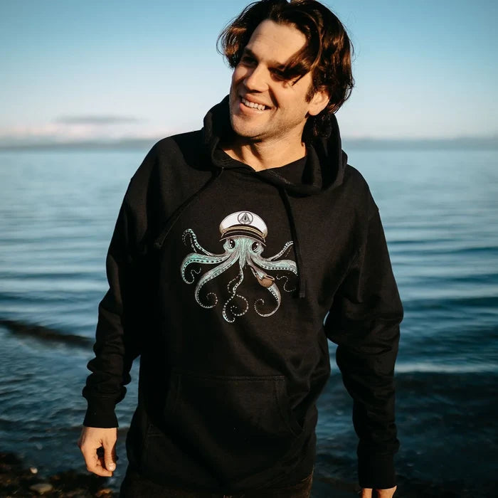 West Coast Karma - Captain Octo Hoodie in Dark Navy