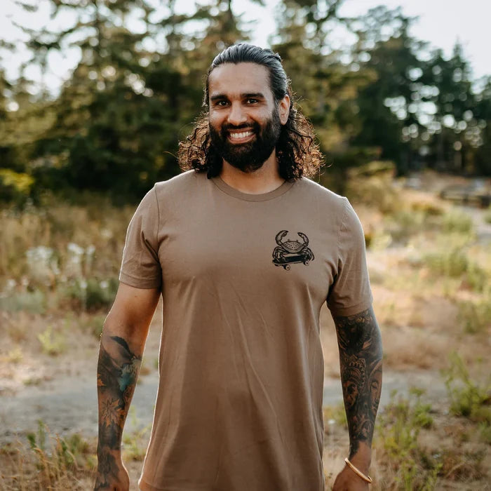 West Coast Karma- Rad Crab Tee Vintage Brown