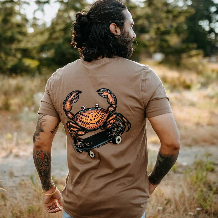 West Coast Karma- Rad Crab Tee Vintage Brown