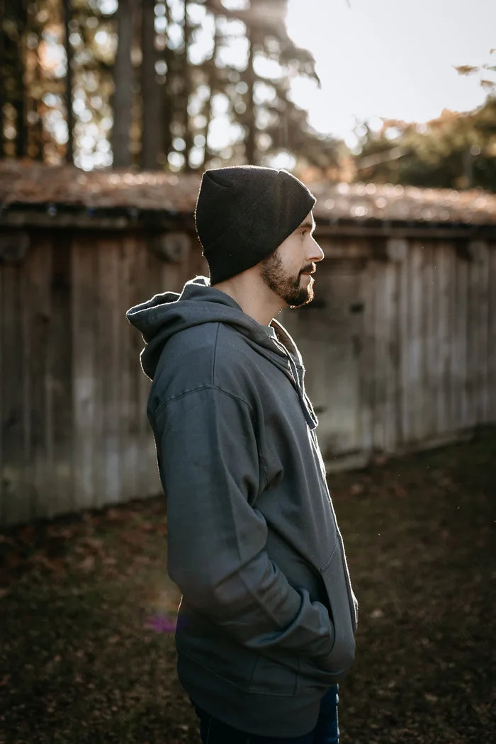 West Coast Karma- Vancouver Island Zip Up Hoodie Charcoal Grey