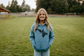 West Coast Karma-Mountain Orca Kids/Youth Hoodie Bermuda Blue