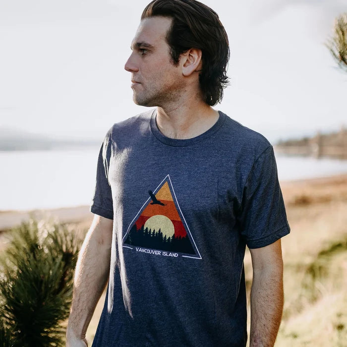 West Coast Karma Sunset Eagle VI Tee in Heather Navy