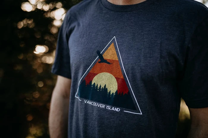 West Coast Karma Sunset Eagle VI Tee in Heather Navy