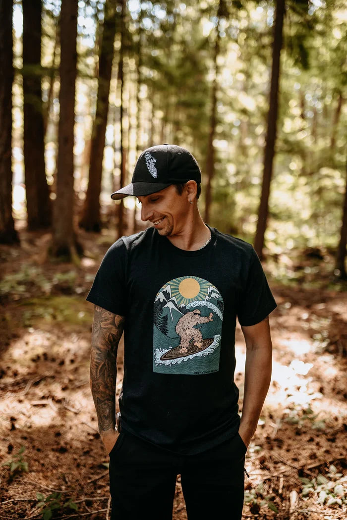 West Coast Karma-Surfing Sasquatch Tee