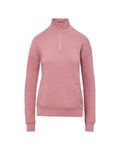 Womens Pink Quarter Zip Sweatshirt