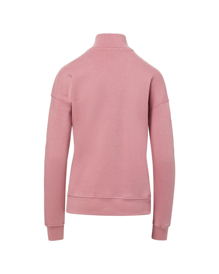 Womens Pink Quarter Zip Sweatshirt