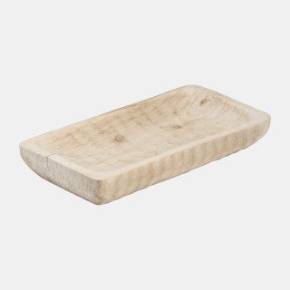 Wood 16" Rectangle Tray Natural